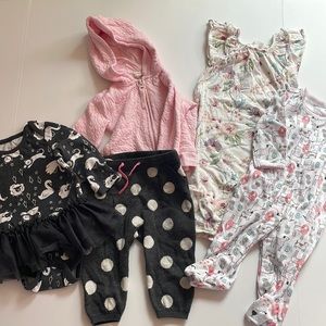 Variety of baby girls clothes. 3-6 months